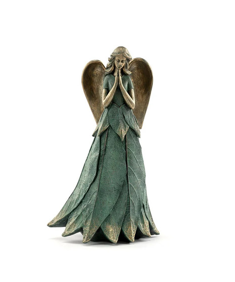 Blue And Bronze Praying Angel