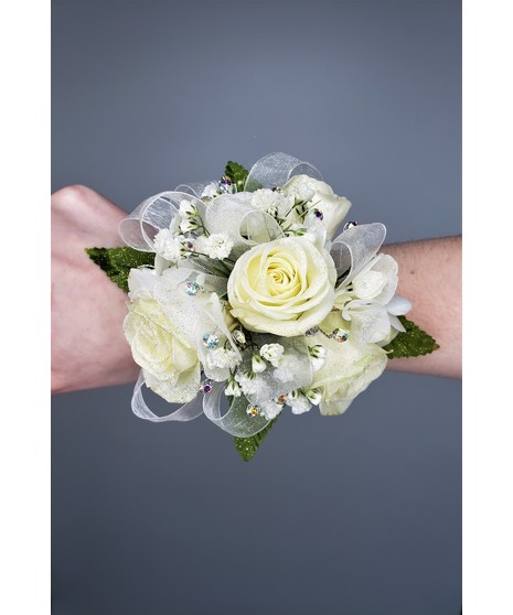 Wrist Corsage with Slap Bracelet