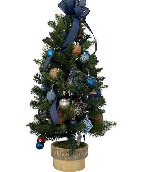 Blue Christmas - Faux Tree with LED Lights