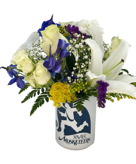 XU Muskies Mug Bouquet - classic Xavier University early 80s logo