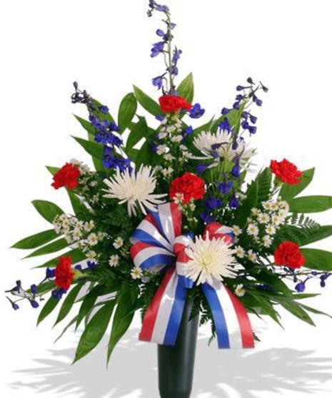 Patriotic Tribute Cemetery Cone | Cincinnati (OH) Sympathy Arrangements ...